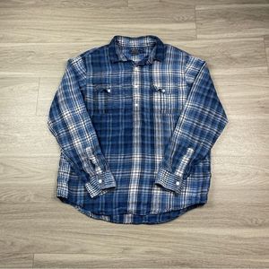 Polo Ralph Lauren indigo linen shirt men’s size XL blue.